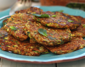 Bread and Courgette Fritters
