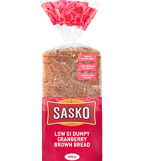 Low GI Cranberry SASKO Brown Bread | South Africa