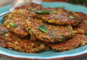 Bread and Courgette Fritters