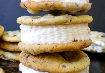 Chocolate Chip and Ice Cream Cookie Sandwiches