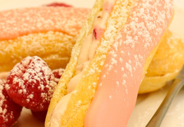 Raspberry and White Chocolate Éclairs