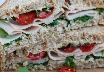 Turkey, Watercress and Tomato Sandwich