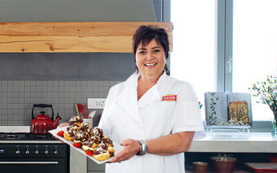 JENNY MORRIS’S FILLED EASTER BUNS WITH CHOCOLATE SAUCE